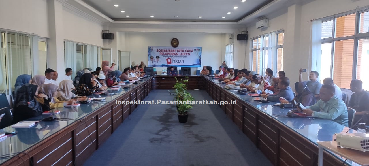 Inspektorat Pasbar Adakan Sosialisasi Tata Cara  Pelaporan LHKPN